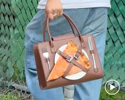 nik bentel's dinner bag sets impromptu tablescape for spontaneous meals on the go
