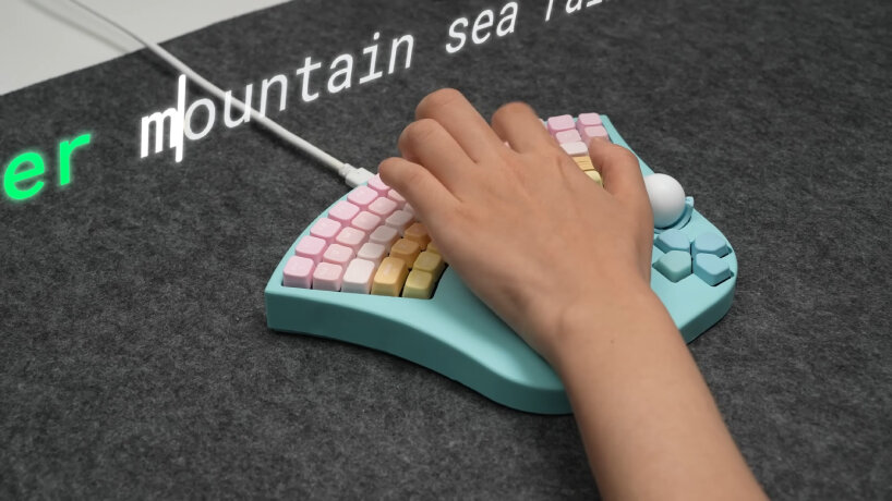 fan keyboard one hand