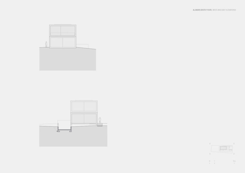 west and east elevations | all drawings by Fran Silvestre Arquitectos