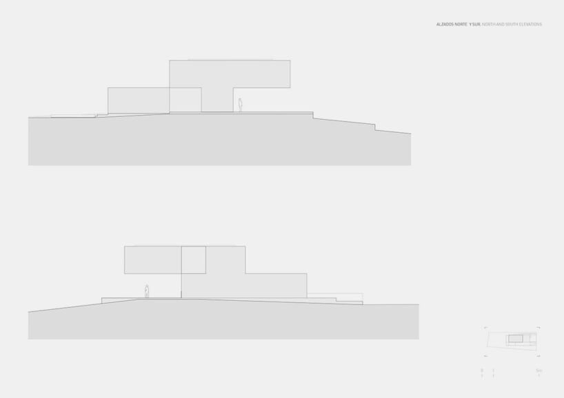 north and south elevations