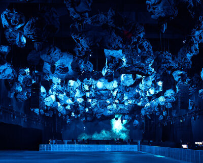 ice caves, plant cells and hexagons inspire stage designs of time warp techno music festival