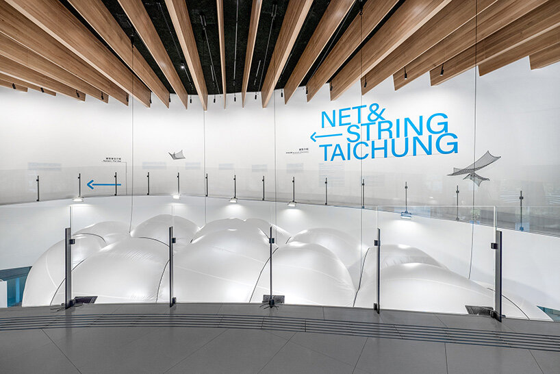 the temporary works transform Kengo Kuma’s softly lit interior