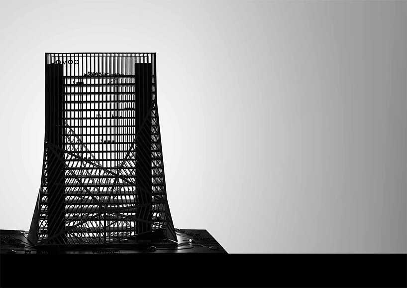 model of JOMOO headquarters | courtesy of OMA