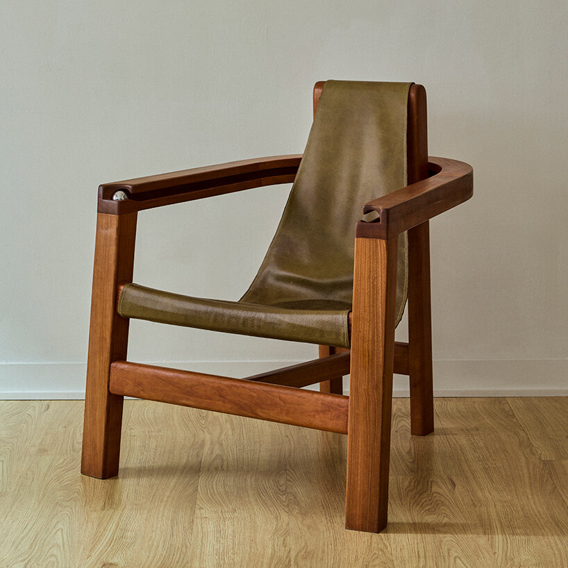 steel ball set into armrest of tanuvi hegde's 'reflect' chair for fidget-friendly design - 1
