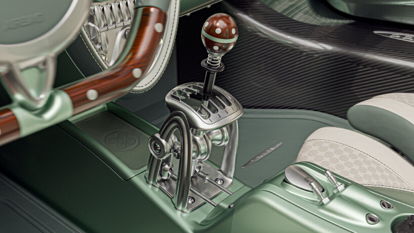 view of the gear stick