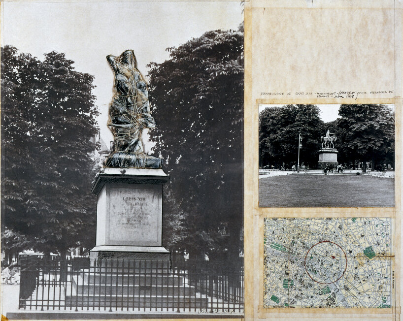 Christo, Empaquetage de Louis XIII – Monument – (Projet pour Festival de Marais – Juin 1967), Collage, 1967, private collection | photo by Archive © 1969