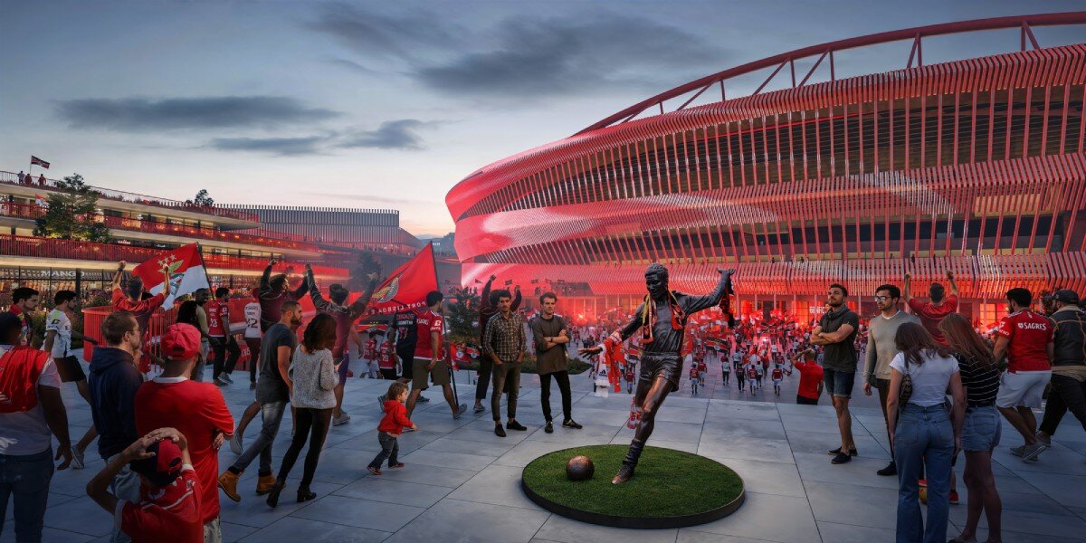populous revamps lisbon's benfica stadium with urban masterplan rooted in sport & culture 