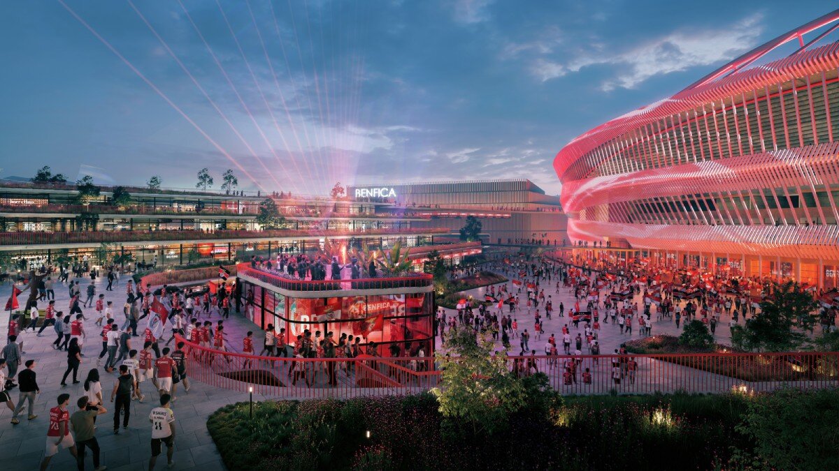 populous revamps lisbon's benfica stadium with urban masterplan rooted in sport & culture 
