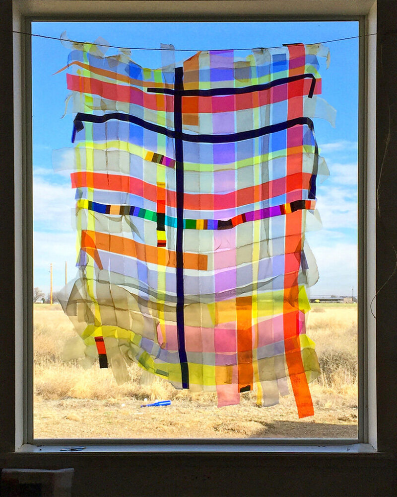 Hayes inserts vivid, translucent forms into various places