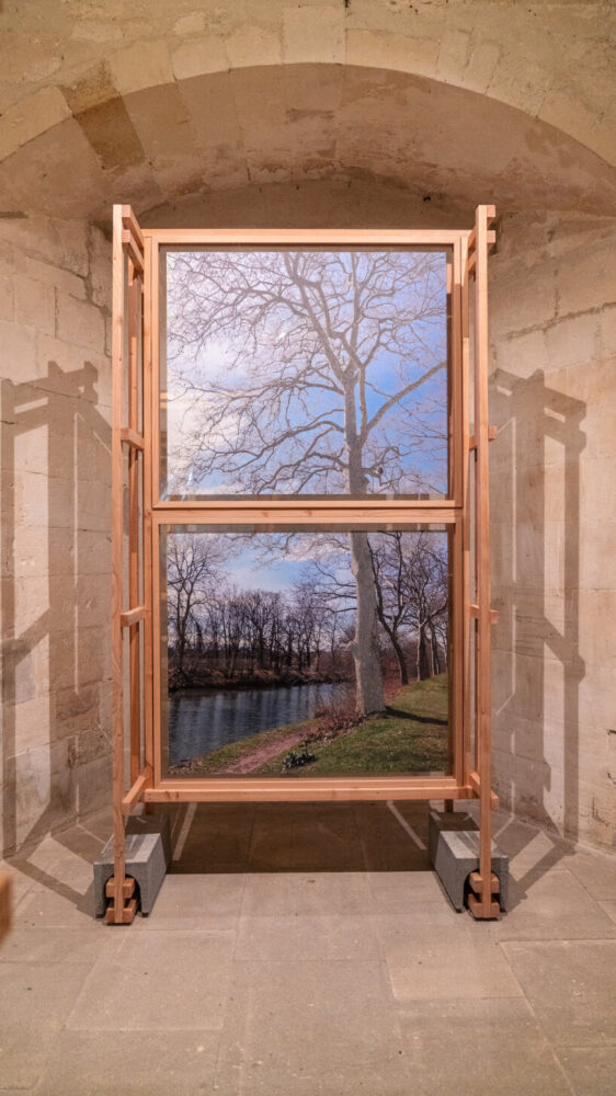 Ce qui me ronge / What devours me, scratching on plexis, 2025