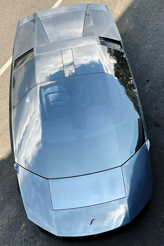 aerial view of the vehicle