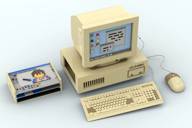 there's a functional-looking floppy drive on the side of the CPU that can be ejected