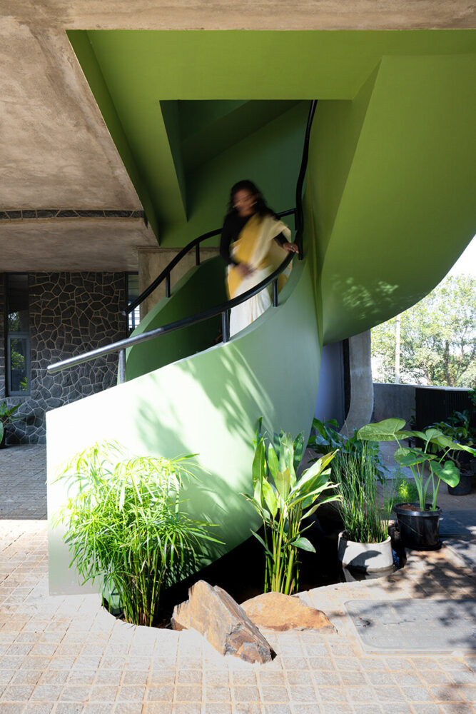 as one moves up through the house, the tone begins to shift