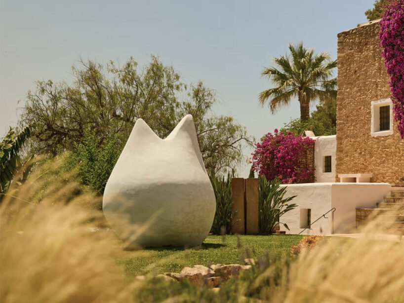 a two-meter-tall sculpture by Jesús de Miguel draws from local folklore