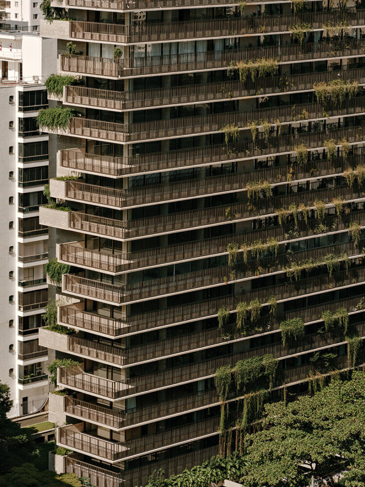 the gardens soften the strong, sculptural presence