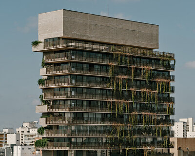 studio arthur casas wraps ribbed concrete tower with vertical gardens in são paulo