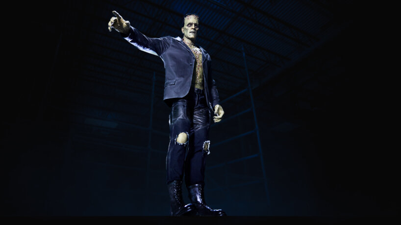 Frankenstein's haute couture costume at Dark Universe