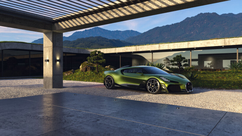 the car’s lower part is made in darker tones