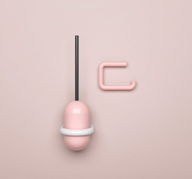 toilet brush unit and toilet roll | Barbie™ x HEWI