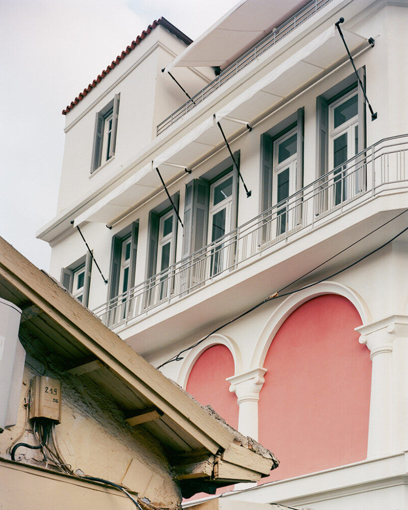 red-brick arches define the street facade of the building