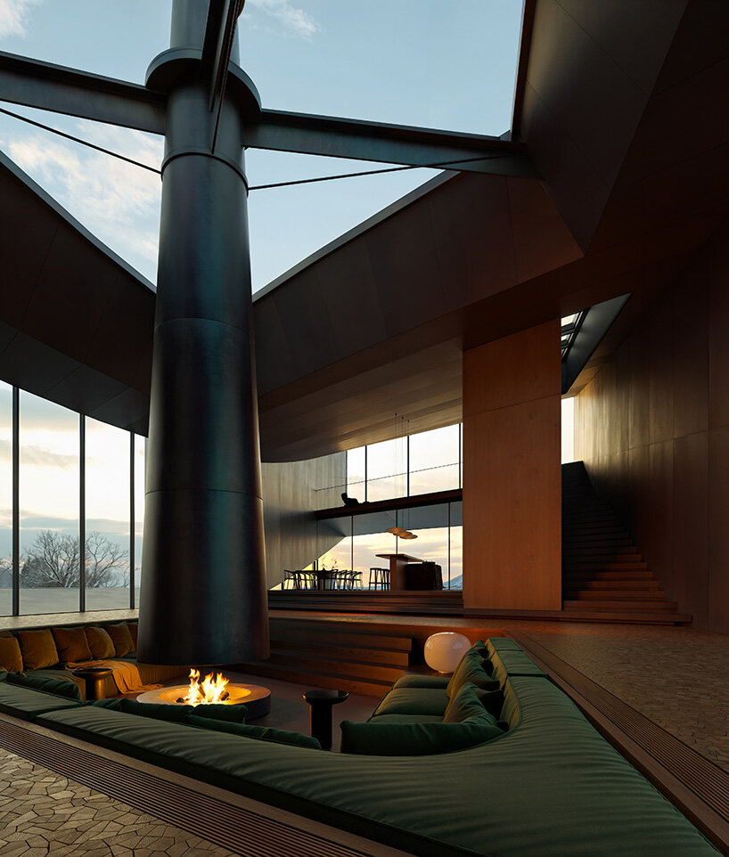 skylights frame the sky