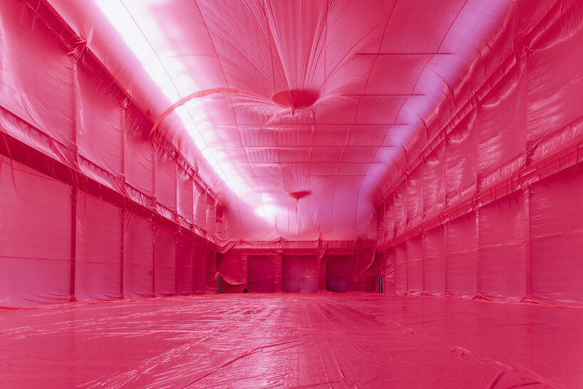 the pink shade distributes evenly throughout the material