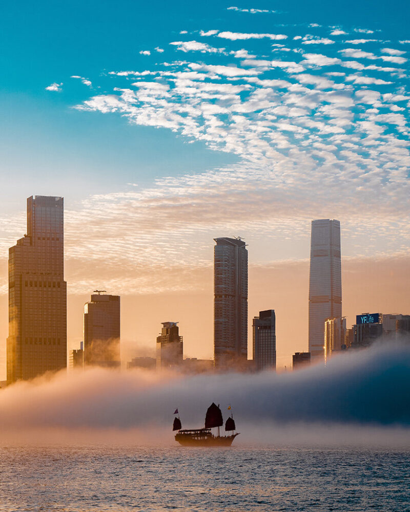 Hong Kong in the Veil by Chi Ho Gary Ng, winner in Urban Landscapes / Cityscapes