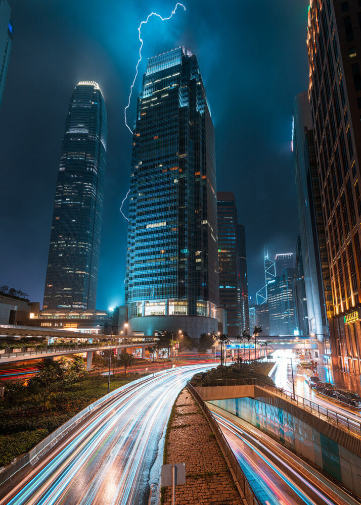 The Dark Knight Awaits by Ming Cheng, winner in Long Exposure