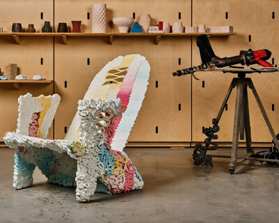 plastic reimagined transforms campus waste into vibrant chairs at atlanta contemporary