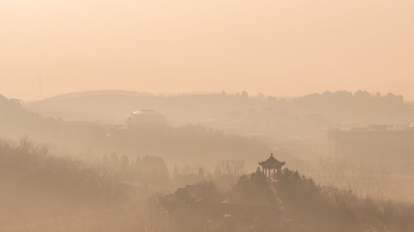building and the town