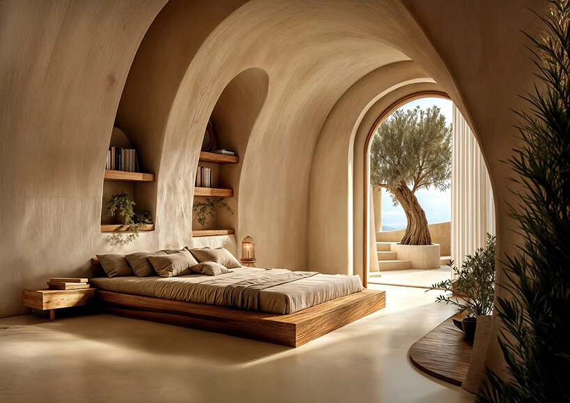 casting shifting patterns across stone, plaster, and timber throughout the day