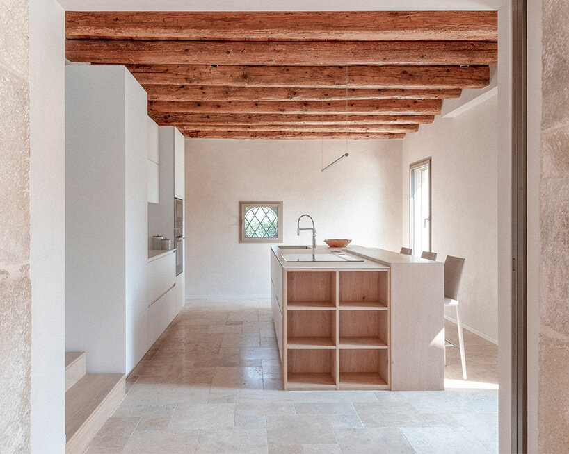 a palette of natural and textured surfaces