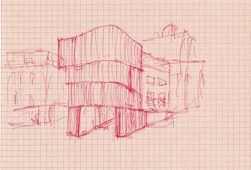 concept sketch - divide the mass into multiple layers