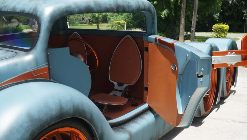 glimpse inside the vehicle