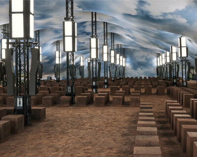 burberry brings the outside in with cloudy sky and earthy floor at summer 2026 london show