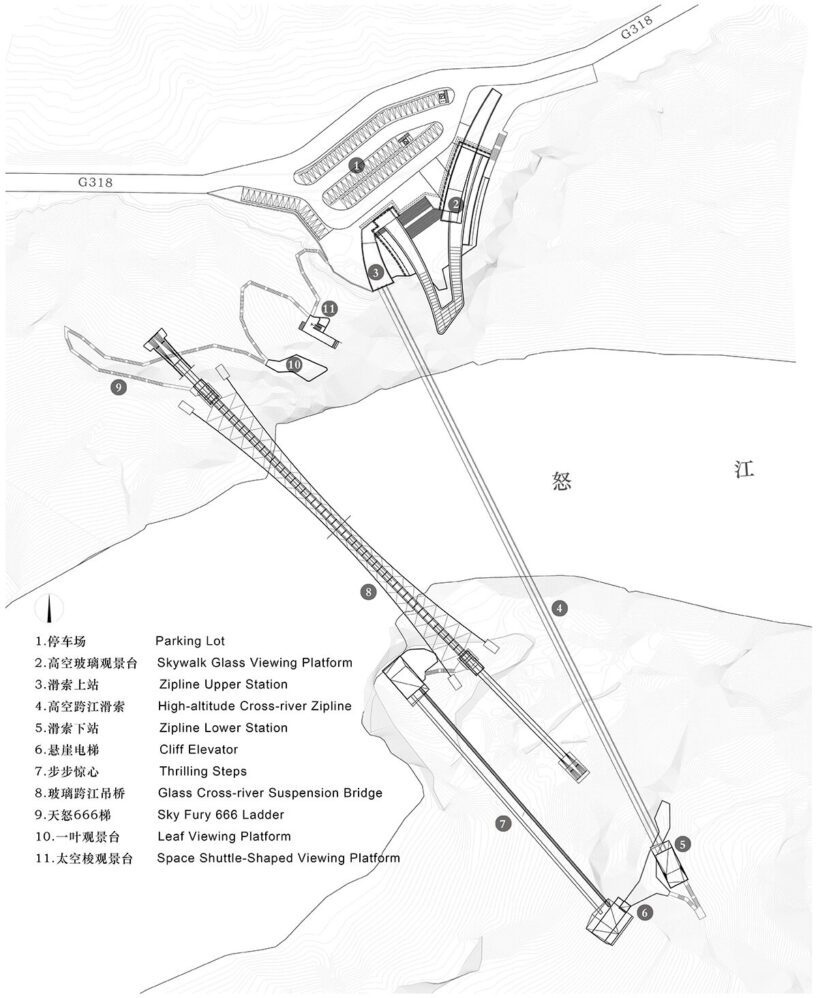general layout of the scenic area | drawings © Archermit