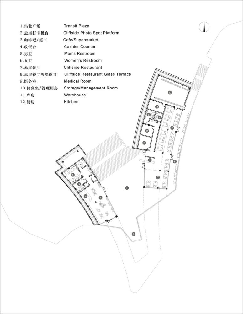 plan of the high-altitude glass viewing platform