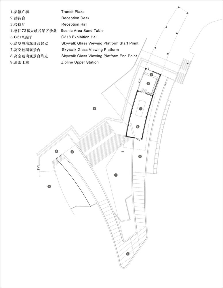 plan of the high-altitude glass viewing platform