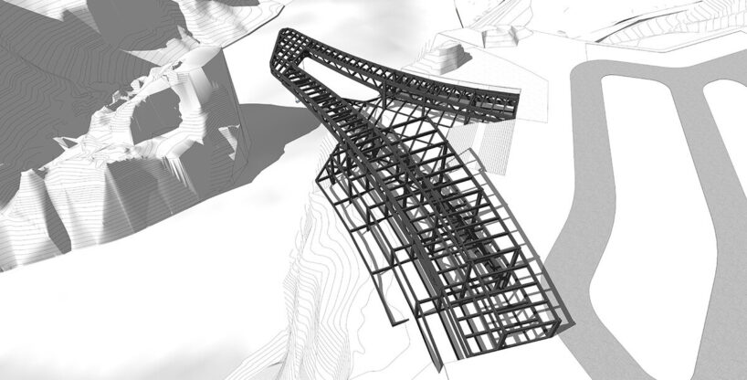 steel structure model of viewing platform