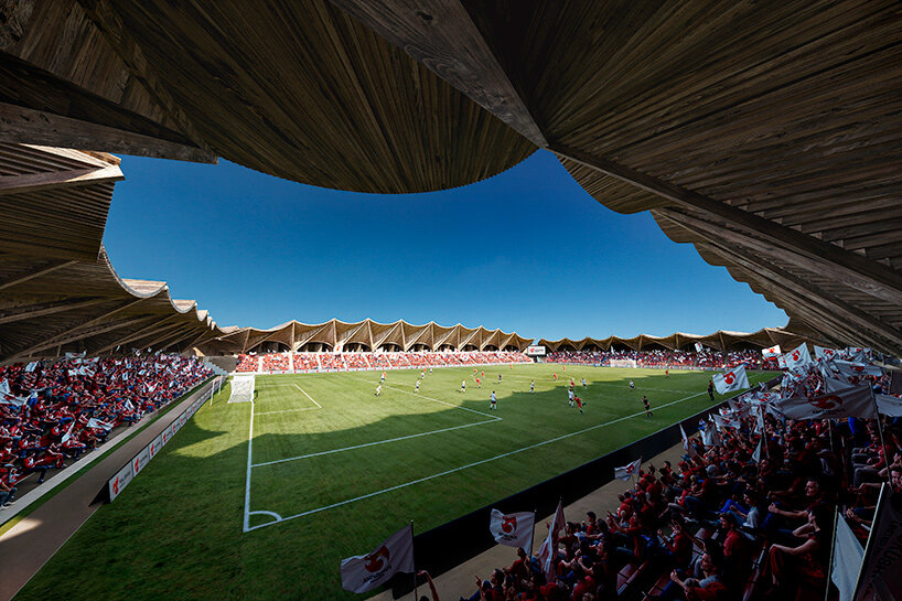 fukushima japan wooden stadium