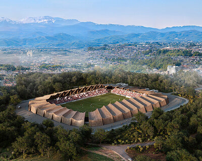 japan's first circular timber soccer stadium to be built in fukushima