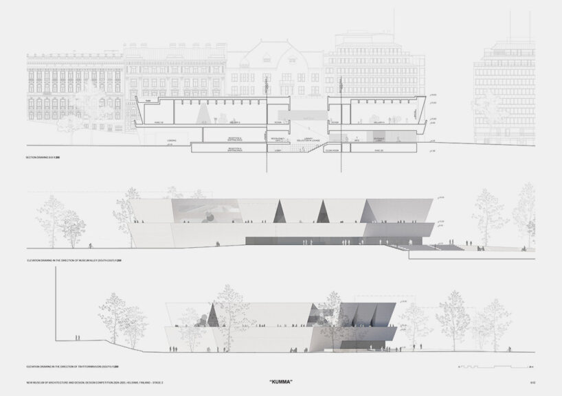 section and elevations