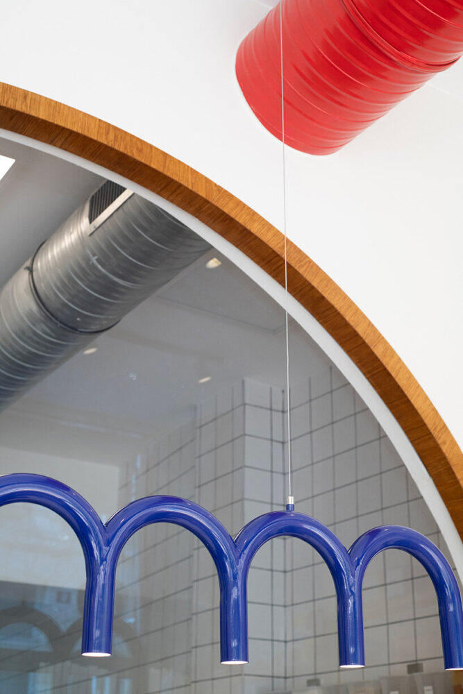 Oblure's Arch pendant hovers over the pastry display