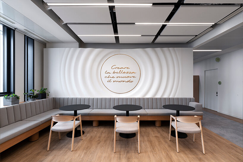 dining area in L'Oréal office | image © Andrea Martiradonna