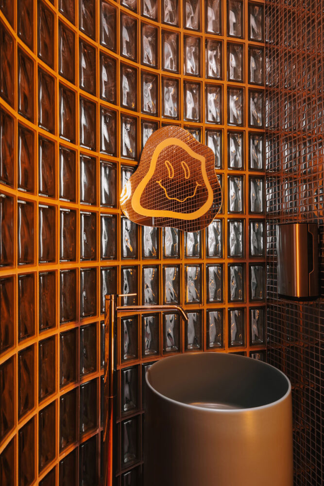 glass blocks diffuse light with a hazy effect