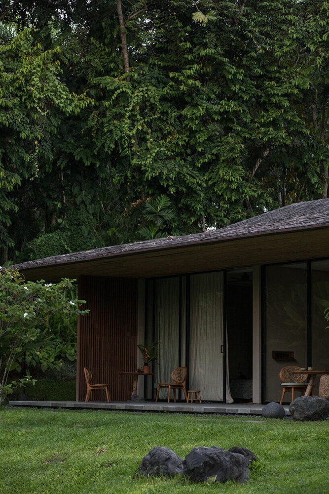 merging with rice fields, native vegetation, and the rhythms of daily life on the island