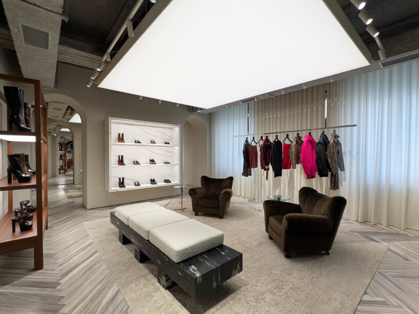 view inside the store | image © designboom
