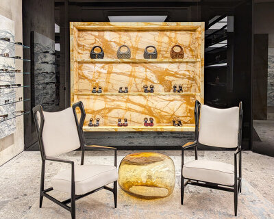 saint laurent renovates milanese boutique with works by gaetano pesce, gio ponti and more