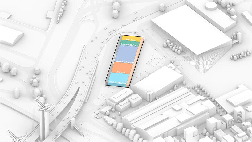 the distribution of the program directs visitor circulation toward the garden