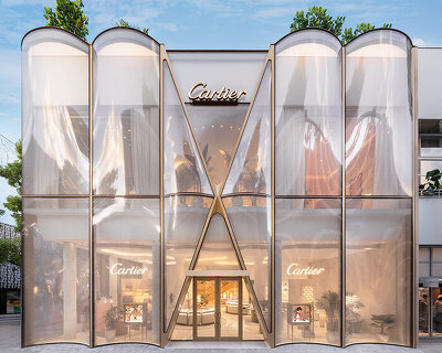 DS+R completes undulating glass facade for cartier flagship in miami design district